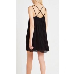 BCBGeneration Strappy Pleated Mini Dress Black Size XXS